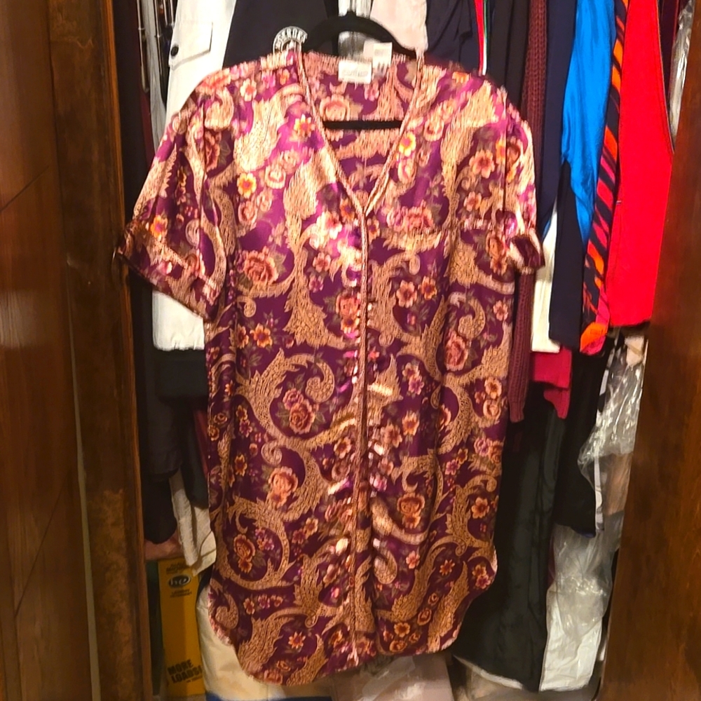 Multi colored silk pajamas
